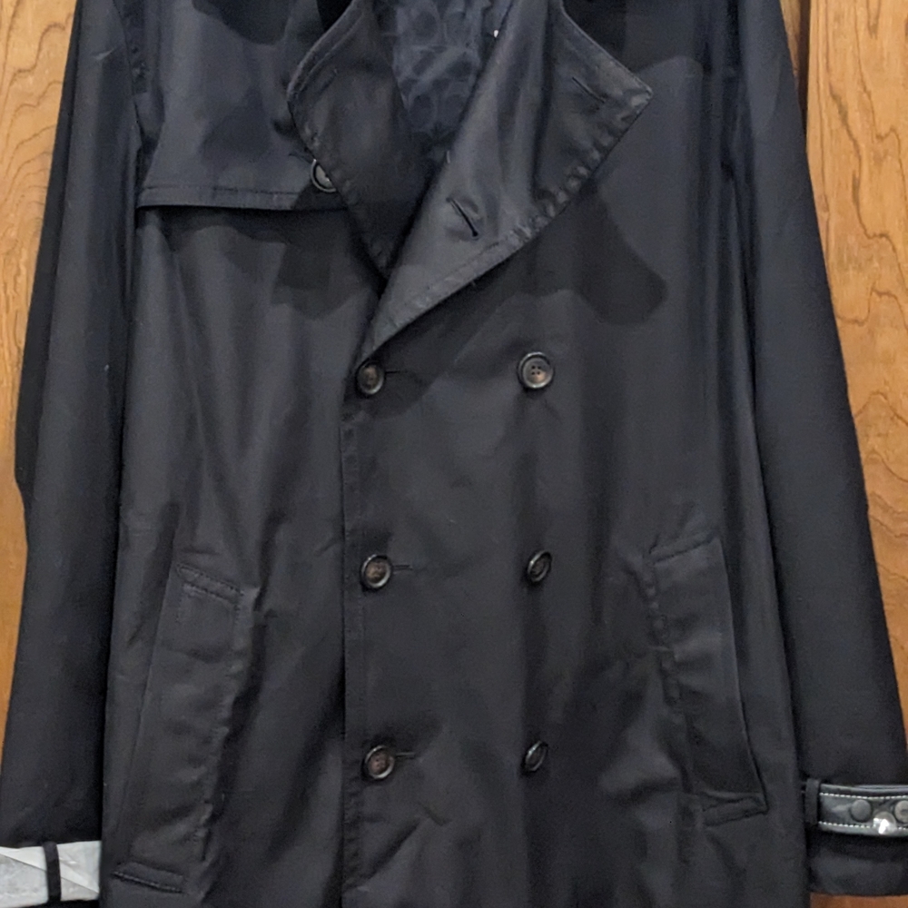 Coach Men's Black Trench Coat